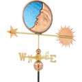 Good Directions Good Directions Stained Glass Moon Weathervane, Polished Copper 678P